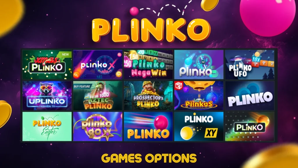 Plinko игра — скриншот основного экрана с пирамидой пинов